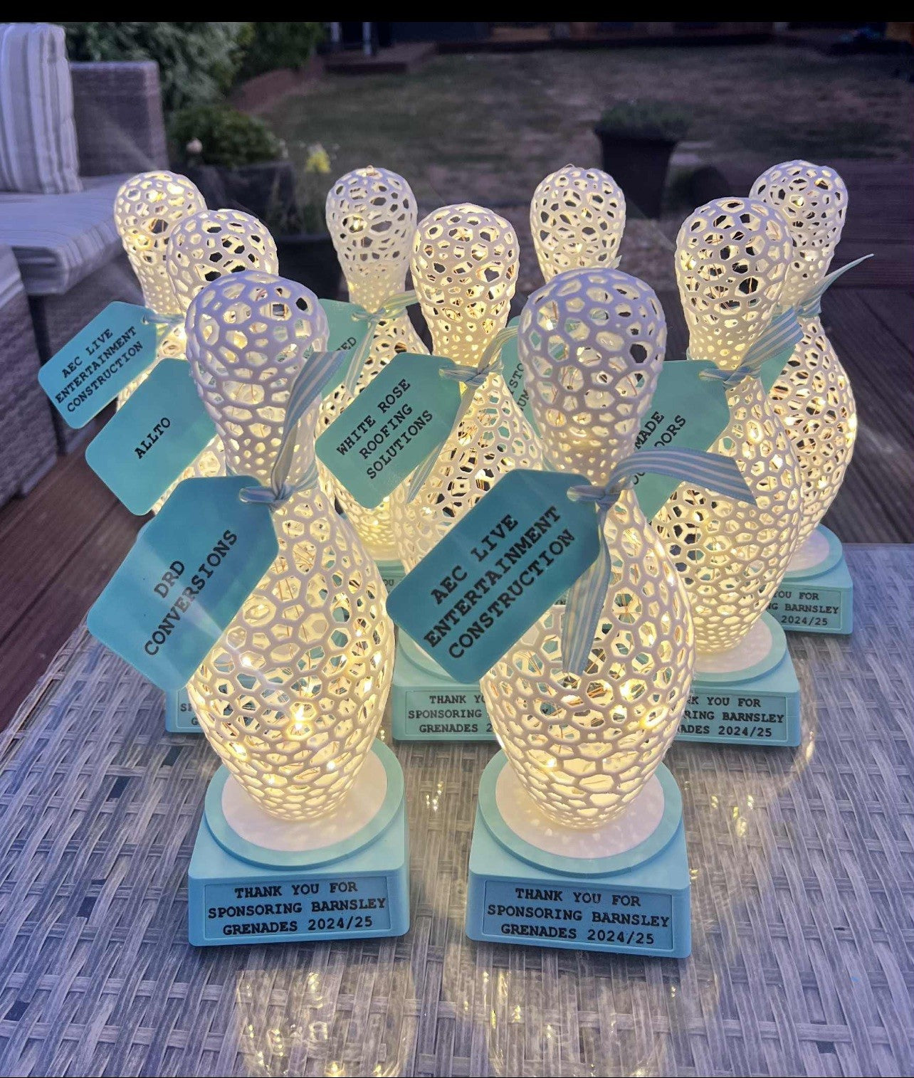 Light up bowling pin